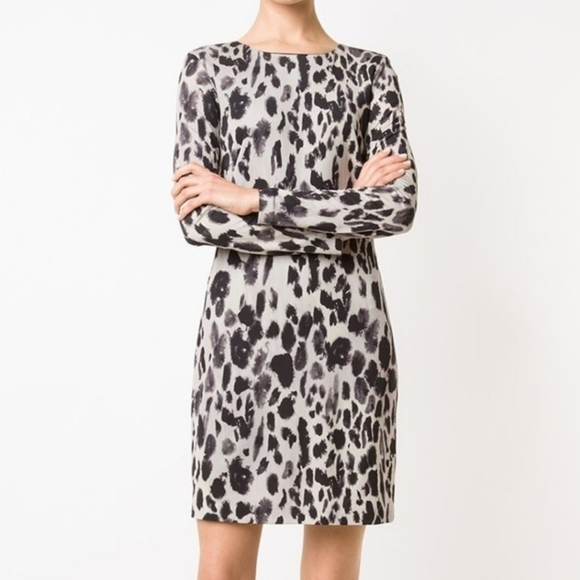 NWOT Nicole Miller Cheetah Print Long Sleeve Dress - Picture 3 of 11
